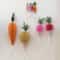 Hello Honey® 3 Pack 23" Red Flocked Radish Bottle Brush Ornaments